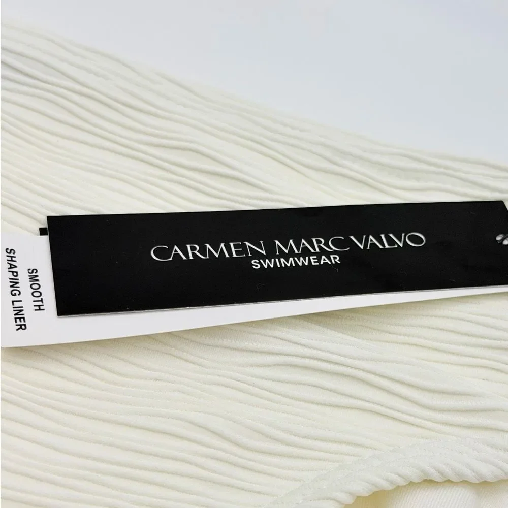 NWT Carmen Marc Valvo Ivory Bikini Bottom XL